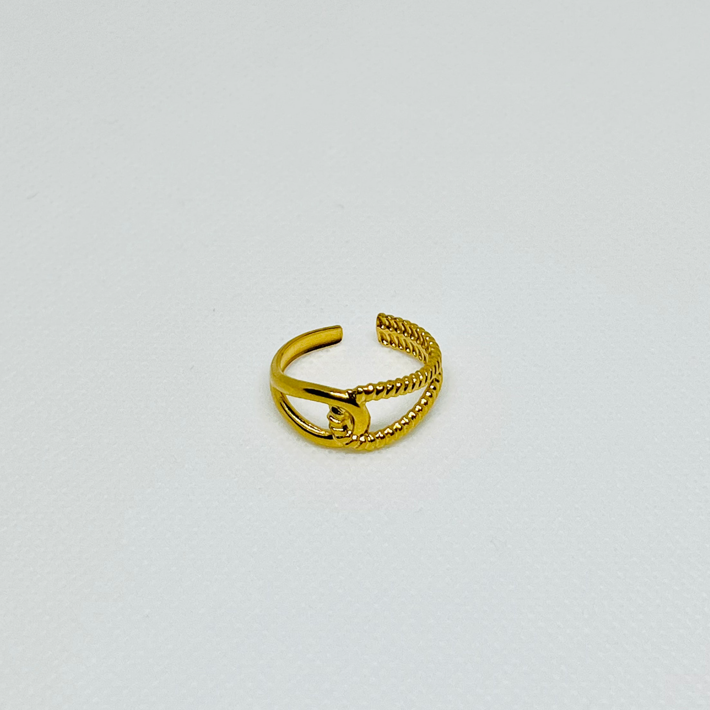 ANILLO LINKED BAÑADO EN ORO