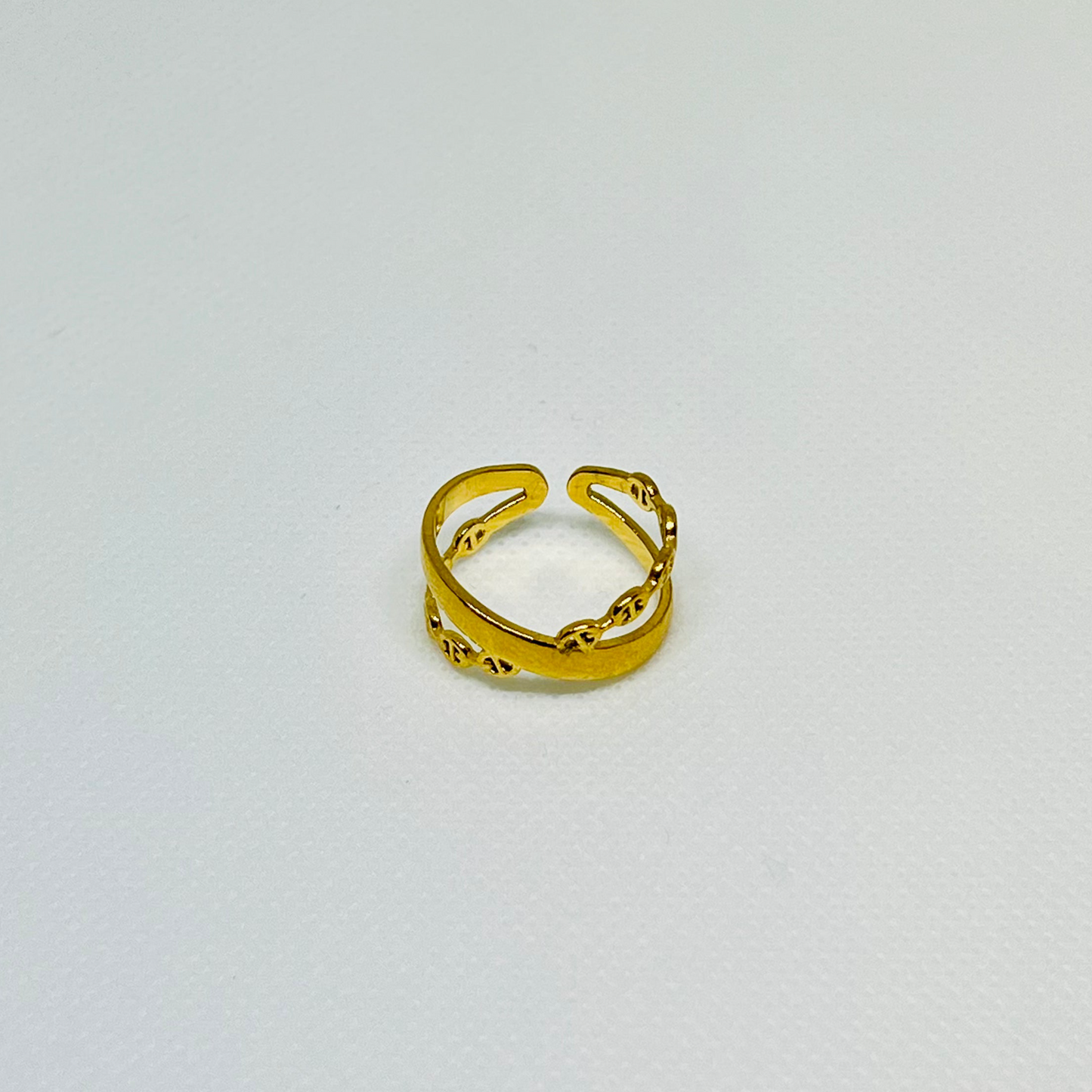 ANILLO CROSS BAÑADO EN ORO