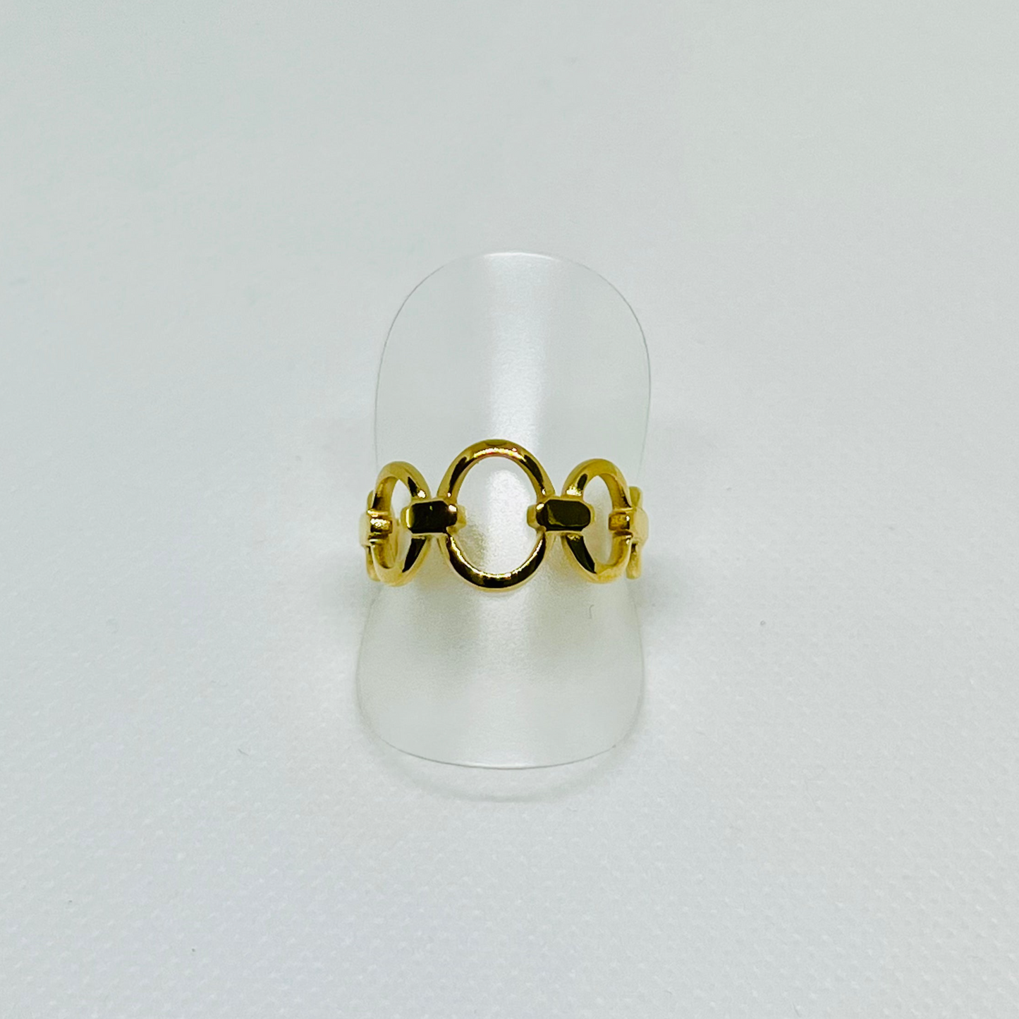 ANILLO OVAL BAÑADO EN ORO