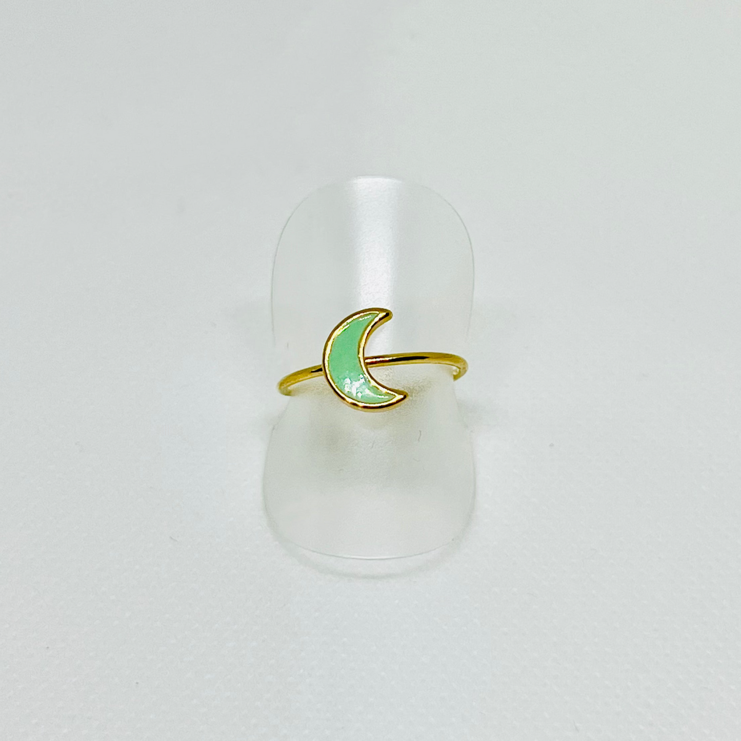 ANILLO LUNA BAÑADO EN ORO