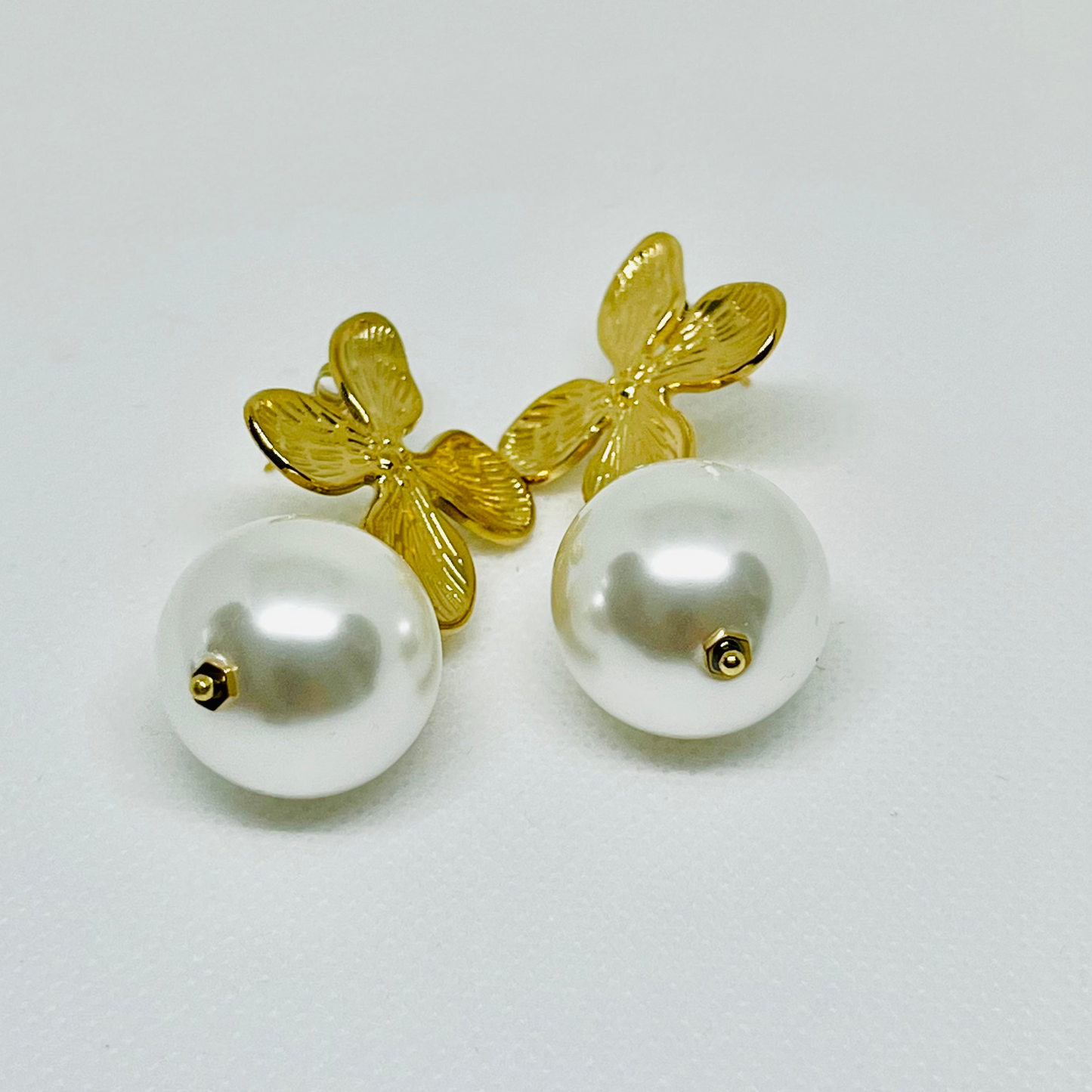 PENDIENTES PEARL BAÑADO EN ORO