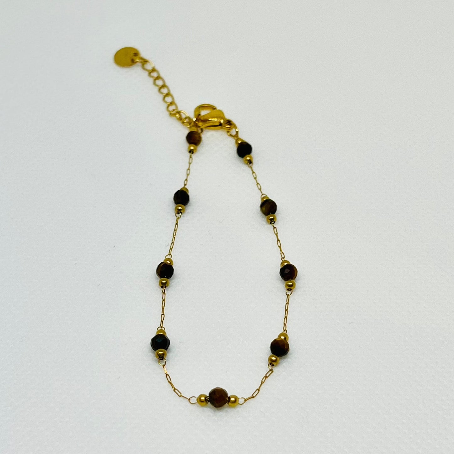 PULSERA DE PIEDRAS BAÑADA DE ORO