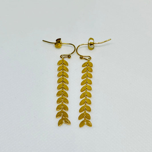 PENDIENTES SPIKE BAÑADO EN ORO