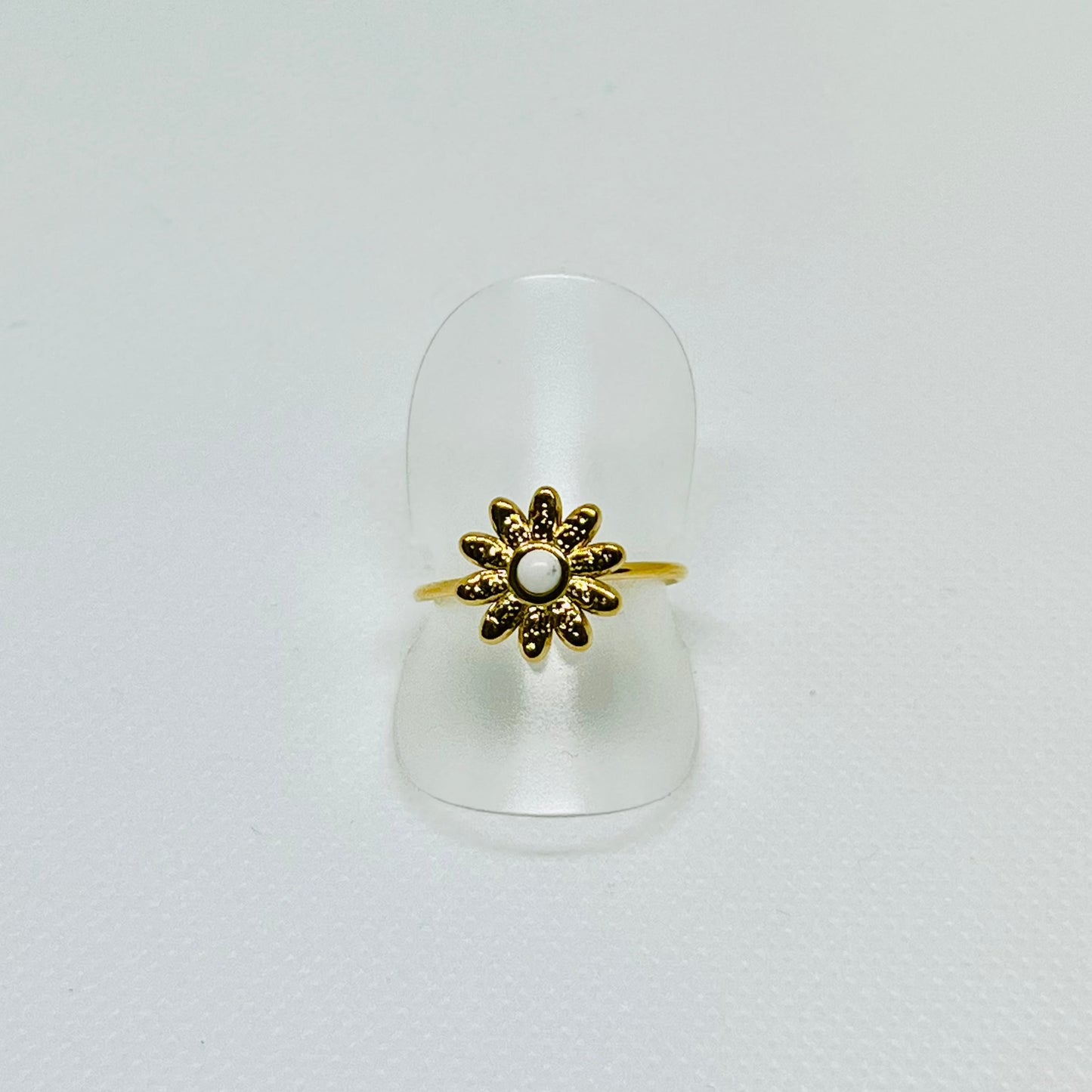 ANILLO FLOR BAÑADO EN ORO