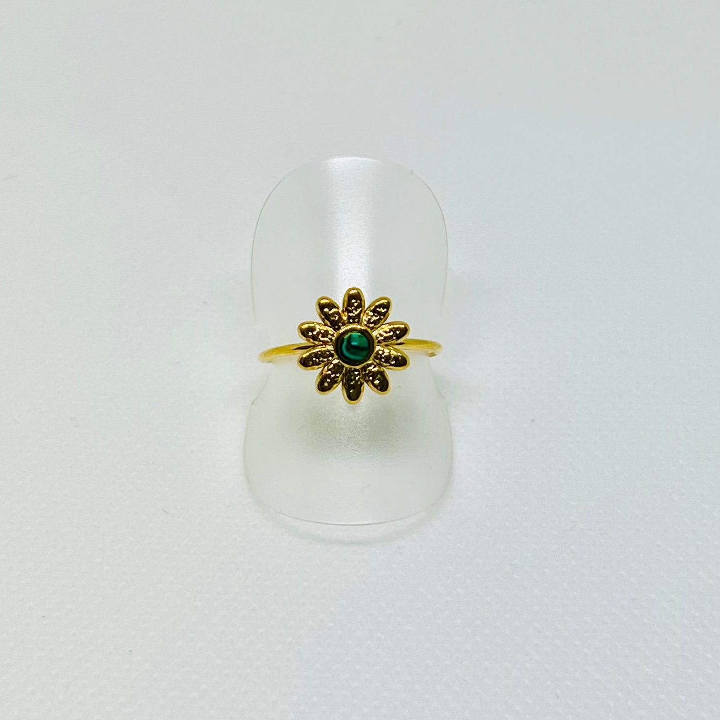 ANILLO FLOR BAÑADO EN ORO