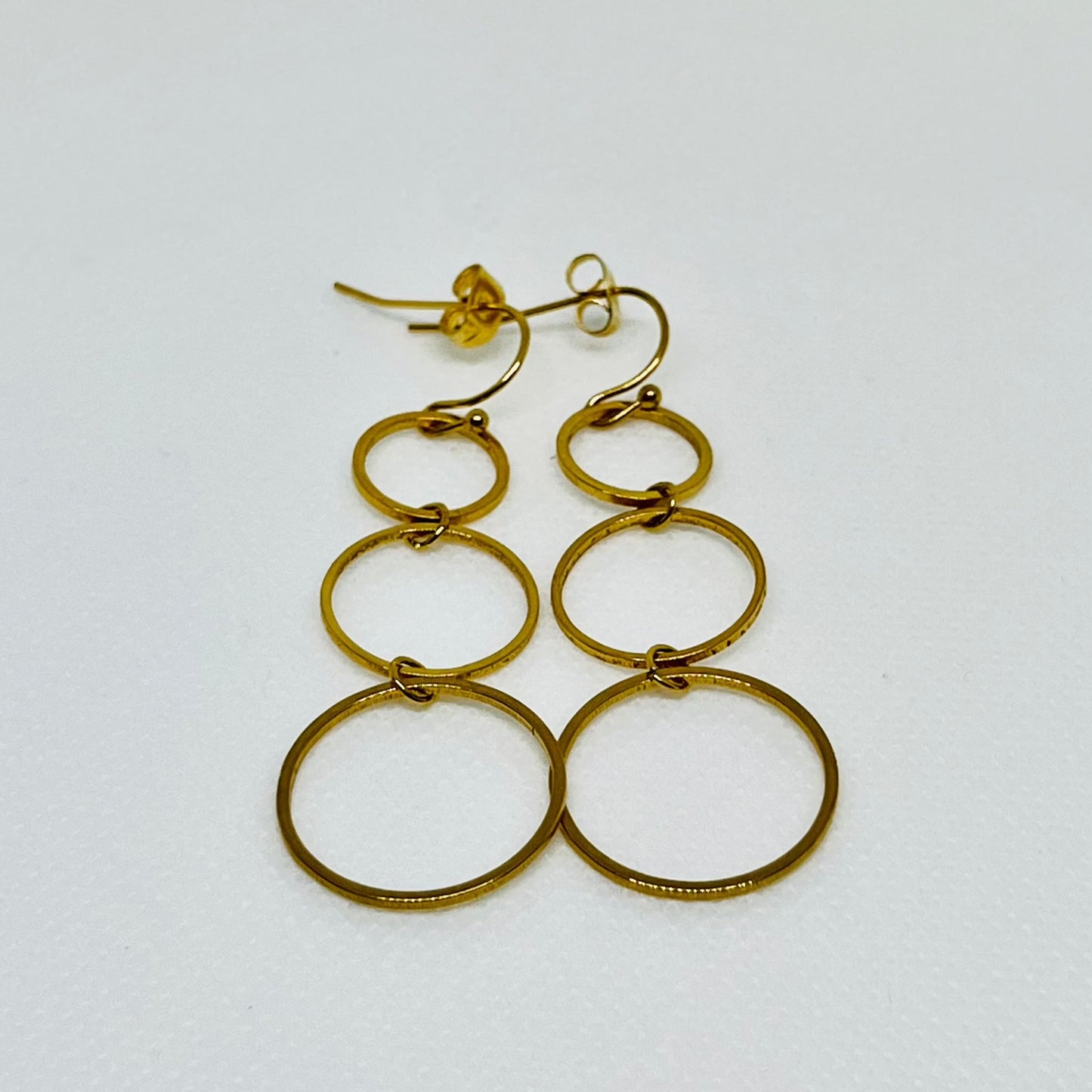 PENDIENTES CIRCLES BAÑADO EN ORO