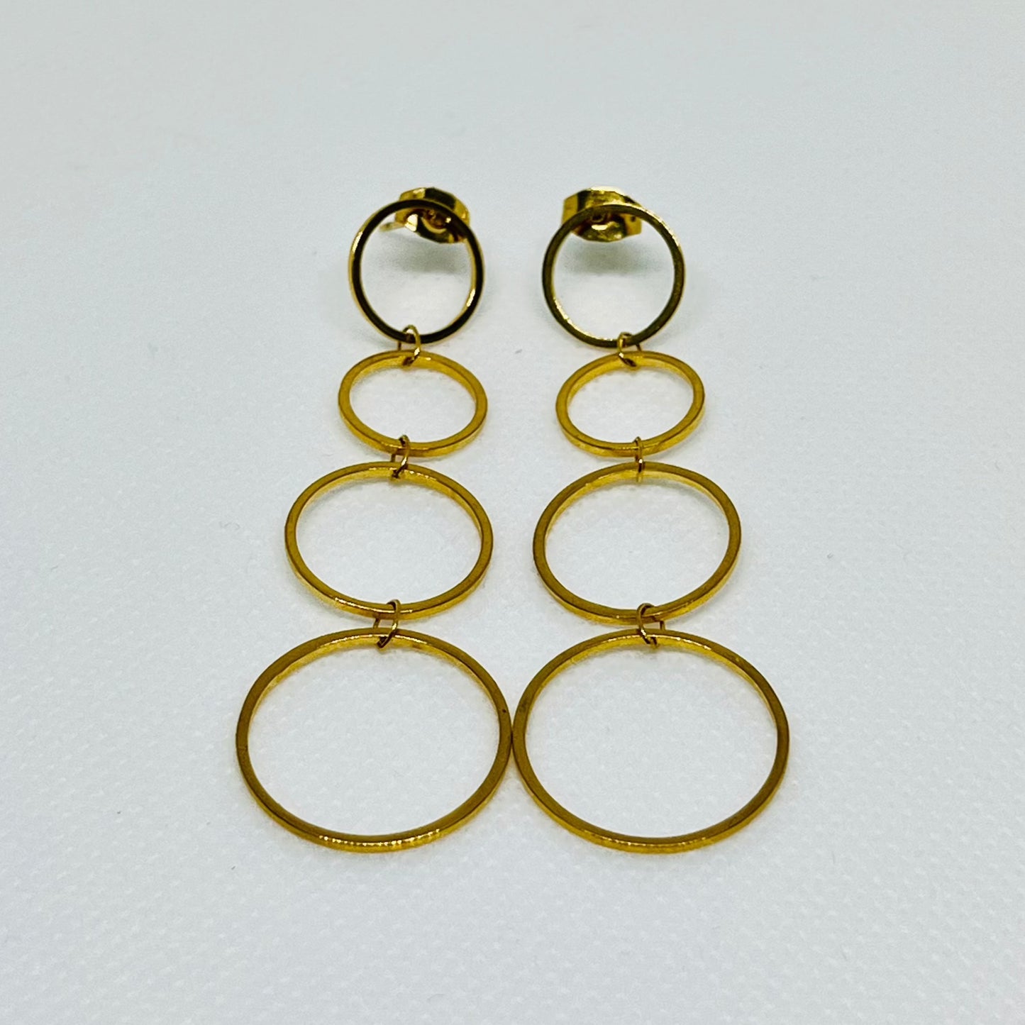 PENDIENTES CIRCLES BAÑADO EN ORO