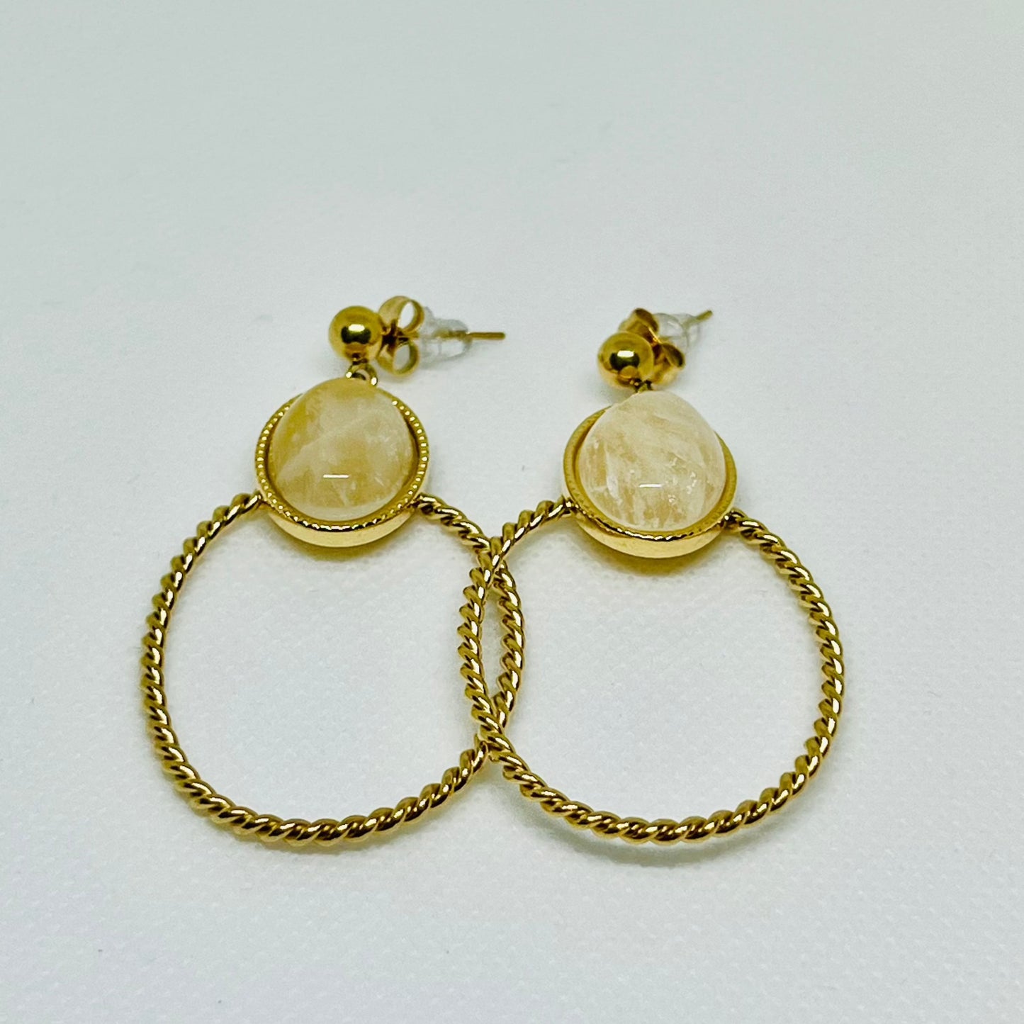 PENDIENTES MARINE BAÑADO EN ORO