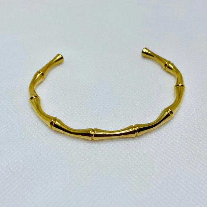 PULSERA BAMBOO BAÑADO EN ORO