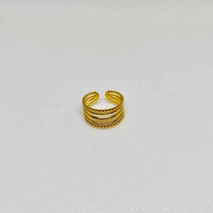 ANILLO COMETA BAÑADO EN ORO