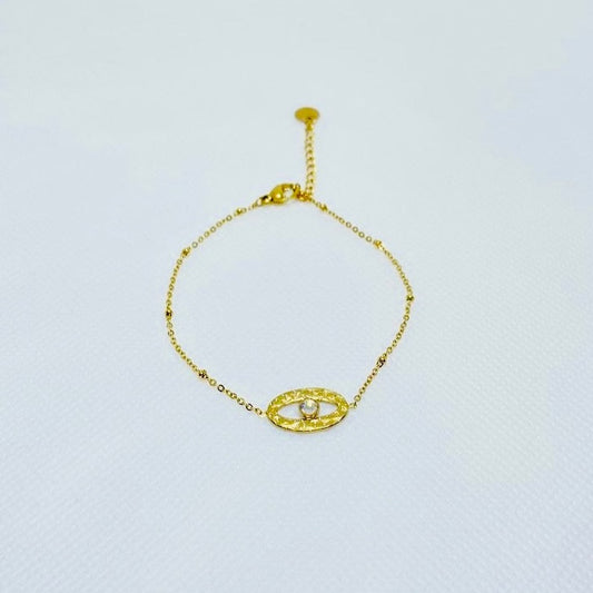 PULSERA SILVIA BAÑADO EN ORO