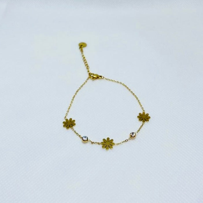 PULSERA MARGUERITE BAÑADO DE ORO