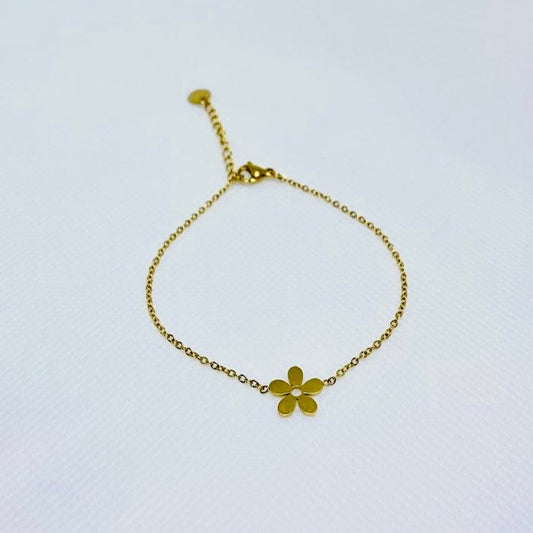 PULSERA HORTENSIA BAÑADO EN ORO